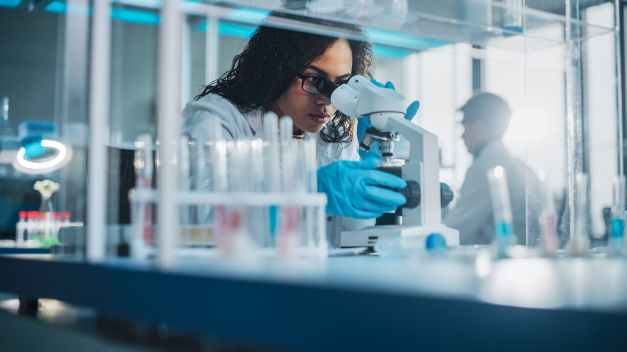 nurse in lab